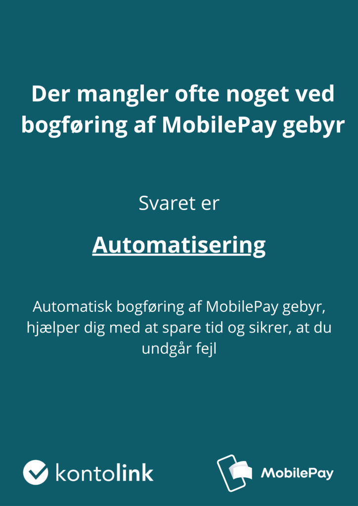 Bogføring af MobilePay gebyr